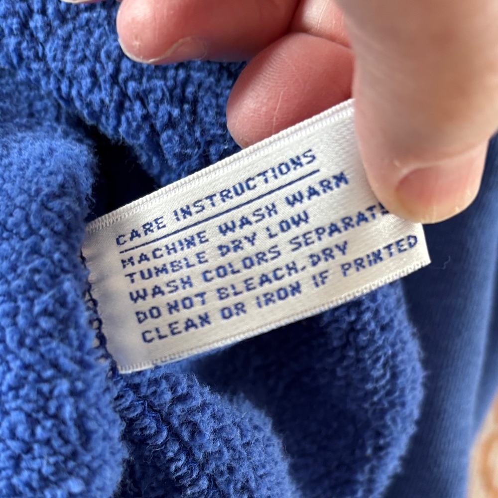 LOGO 7 New York Giants Blue Crewneck 1994 Sweatshirt-L - Picture 5 of 7